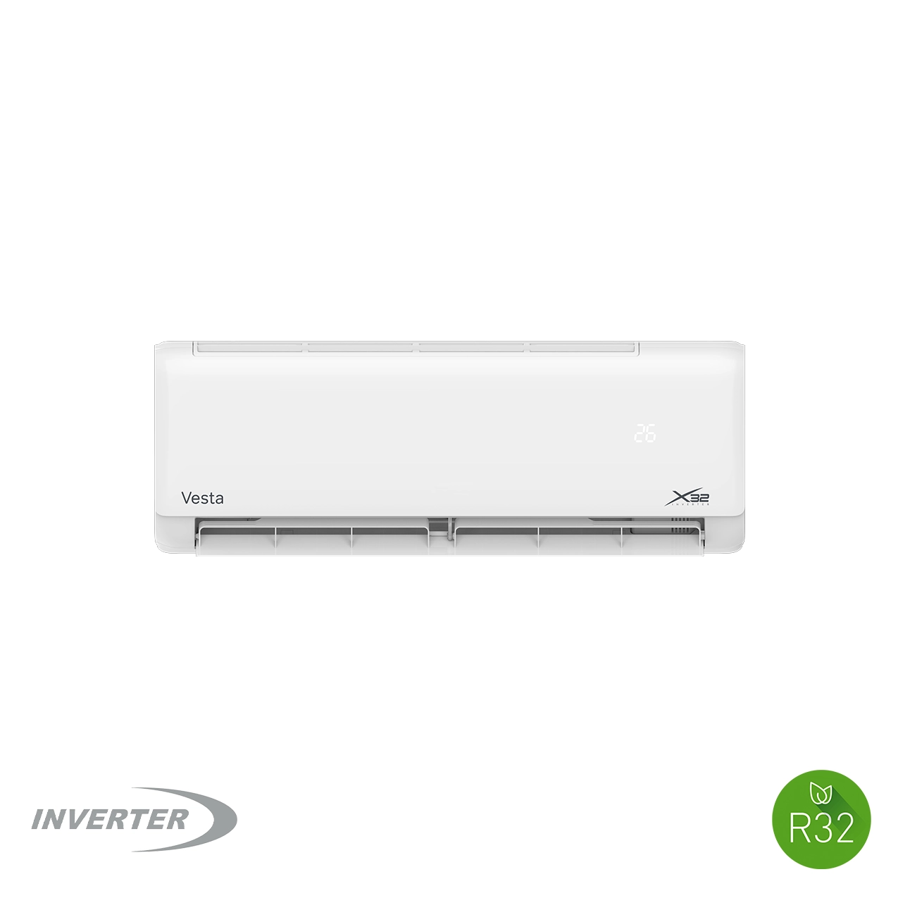 Aire Acondicionado INVERTER 12.000 btu/hr Frio Calor, R32 C/R, KitInstalacion 3 metros. WIFI. VESTA